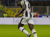 James Abankwah plays during the Coppa Italia match between FC Internazionale and Udinese Calcio at Giuseppe Meazza Stadium in Milano, Italy,...