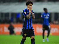 Tajon Buchanan of Inter Milan looks on during the Coppa Italia Frecciarossa match between Inter Milan and Udinese Calcio at Giuseppe Meazza...