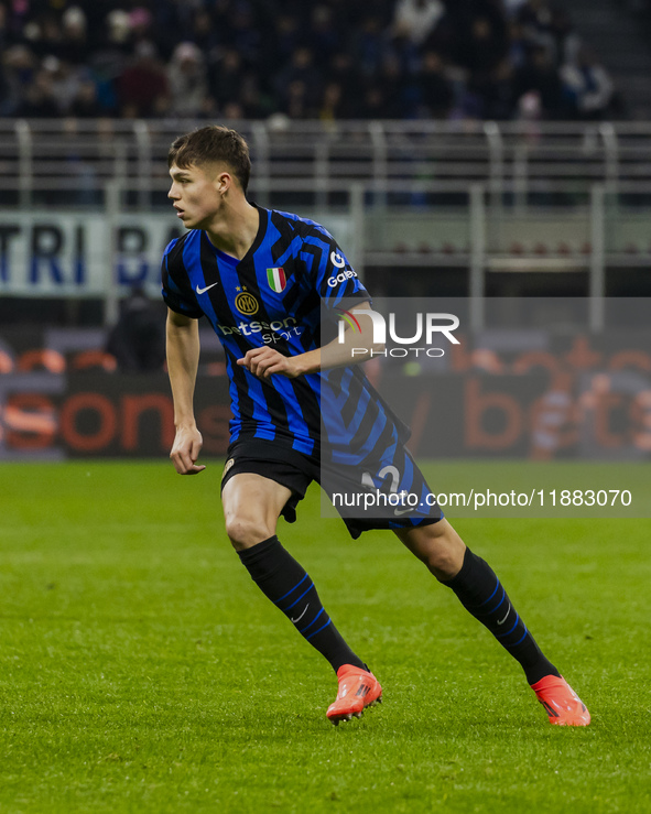 Tomas Palacios plays during the Coppa Italia match between FC Internazionale and Udinese Calcio in Milano, Italy, on December 19, 2024, at G...