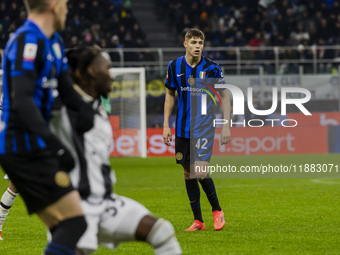 Tomas Palacios plays during the Coppa Italia match between FC Internazionale and Udinese Calcio in Milano, Italy, on December 19, 2024, at G...