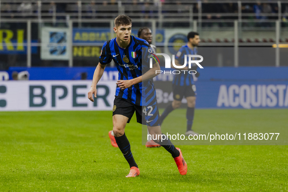 Tomas Palacios plays during the Coppa Italia match between FC Internazionale and Udinese Calcio in Milano, Italy, on December 19, 2024, at G...