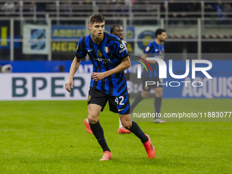 Tomas Palacios plays during the Coppa Italia match between FC Internazionale and Udinese Calcio in Milano, Italy, on December 19, 2024, at G...