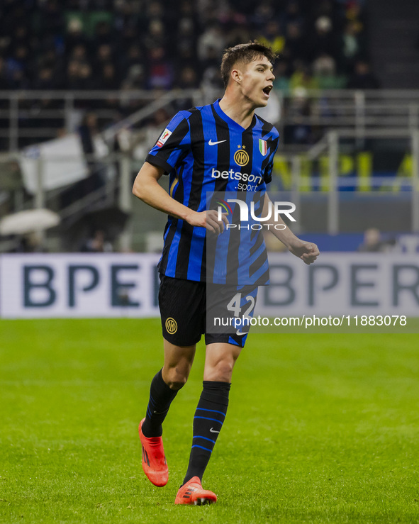 Tomas Palacios plays during the Coppa Italia match between FC Internazionale and Udinese Calcio in Milano, Italy, on December 19, 2024, at G...