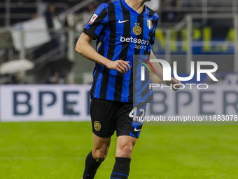 Tomas Palacios plays during the Coppa Italia match between FC Internazionale and Udinese Calcio in Milano, Italy, on December 19, 2024, at G...