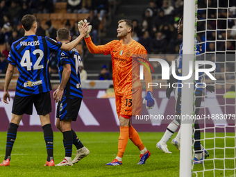 Josep Martinez plays during the Coppa Italia match between FC Internazionale and Udinese Calcio in Milano, Italy, on December 19, 2024, at G...