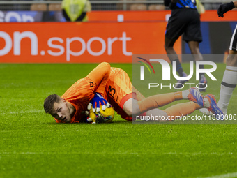 Josep Martinez plays during the Coppa Italia match between FC Internazionale and Udinese Calcio in Milano, Italy, on December 19, 2024, at G...