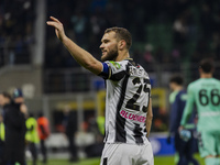 Jesper Karlstrom plays during the Coppa Italia match between FC Internazionale and Udinese Calcio at Giuseppe Meazza Stadium in Milano, Ital...