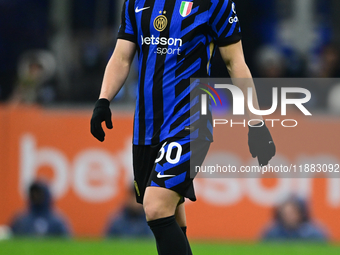 Carlos Augusto of Inter Milan looks on during the Coppa Italia Frecciarossa match between Inter Milan and Udinese Calcio at Giuseppe Meazza...