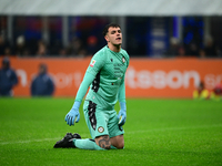 Edoardo Piana of Udinese Calcio looks on during the Coppa Italia Frecciarossa match between Inter Milan and Udinese Calcio at Giuseppe Meazz...