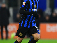 Lautaro Martinez of Inter Milan looks on during the Coppa Italia Frecciarossa match between Inter Milan and Udinese Calcio at Giuseppe Meazz...