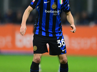 Matteo Darmian of Inter Milan is in action during the Coppa Italia Frecciarossa match between Inter Milan and Udinese Calcio at Giuseppe Mea...