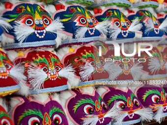 The photo shows tiger-head shoes in Lizhuang village, Zhangxibao town, Yongnian district, Handan city, North China's Hebei province, on Dece...