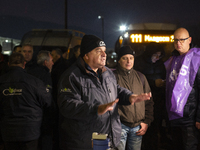 Bus drivers from Sofia's public transport protest in Sofia, Bulgaria, on December 20, 2024. The reason for the protest is the unsuccessful a...