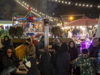 Iranian families visit the Abasabad tourism zone in central Tehran, Iran, on December 19, 2024. (