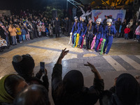 An Iranian Kurd puppeteer performs a traditional Kurdish dance with puppets during a festival in the Abasabad tourism zone in central Tehran...