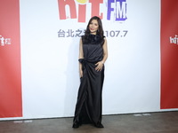 Taiwanese female singer Eve Ai attends a radio event to promote her new album in Taipei, Taiwan, on December 20, 2024. (