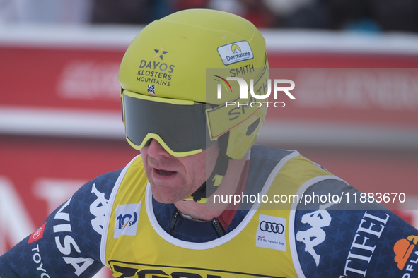 Ryan Cochran-Siegle of Team United States competes during the Audi FIS Alpine Ski World Cup, Men's Super Giant race on Saslong Slope in Val...