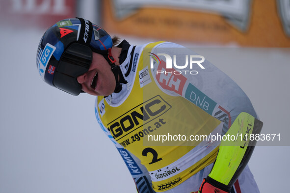 Adrian Smiseth Sejersted of Team Norway competes in the Audi FIS Alpine Ski World Cup, Men's Super Giant race on Saslong Slope in Val Garden...