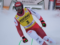 Daniel Hemetsberger of Team Austria competes during the Audi FIS Alpine Ski World Cup, Men's Super Giant race on Saslong Slope in Val Garden...