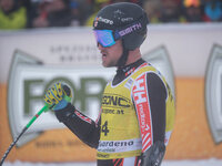 Cameron Alexander of Team Canada competes during the Audi FIS Alpine Ski World Cup, Men's Super Giant race on Saslong Slope in Val Gardena,...