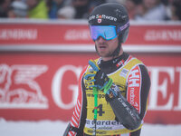 Cameron Alexander of Team Canada competes during the Audi FIS Alpine Ski World Cup, Men's Super Giant race on Saslong Slope in Val Gardena,...