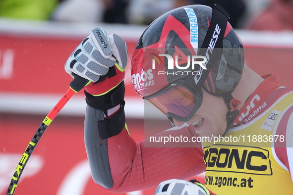 Stefan Babinsky of Team Austria competes during the Audi FIS Alpine Ski World Cup, Men's Super Giant race on Saslong Slope in Val Gardena, B...