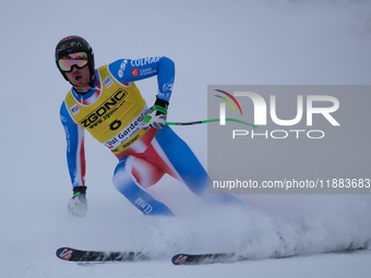 Nils Allegre of Team France competes during the Audi FIS Alpine Ski World Cup, Men's Super Giant race on Saslong Slope in Val Gardena, Bozen...