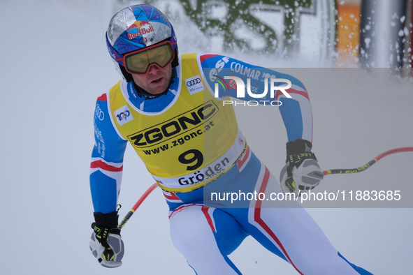 Alexis Pinturault of Team France competes during the Audi FIS Alpine Ski World Cup, Men's Super Giant race on Saslong Slope in Val Gardena,...