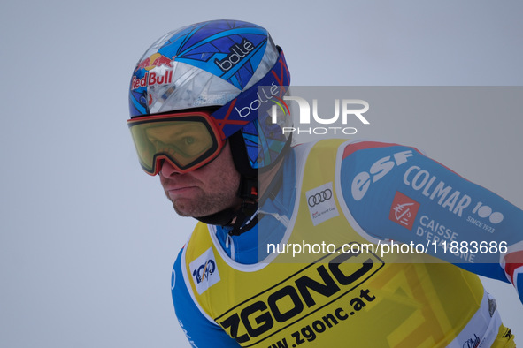 Alexis Pinturault of Team France competes during the Audi FIS Alpine Ski World Cup, Men's Super Giant race on Saslong Slope in Val Gardena,...