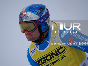 Alexis Pinturault of Team France competes during the Audi FIS Alpine Ski World Cup, Men's Super Giant race on Saslong Slope in Val Gardena,...