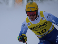 Mattia Casse of Team Italy competes during the Audi FIS Alpine Ski World Cup, Men's Super Giant race on Saslong Slope in Val Gardena, Bozen,...