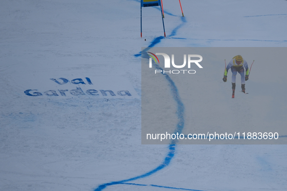 Mattia Casse of Team Italy competes during the Audi FIS Alpine Ski World Cup, Men's Super Giant race on Saslong Slope in Val Gardena, Bozen,...