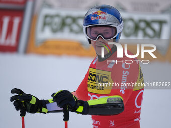 Marco Odermatt of Team Switzerland competes during the Audi FIS Alpine Ski World Cup, Men's Super Giant race on Saslong Slope in Val Gardena...