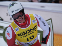 Lukas Feurstein of Team Austria competes in the Audi FIS Alpine Ski World Cup, Men's Super Giant race on Saslong Slope in Val Gardena, Bozen...