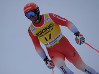 Justin Murisier of Team Switzerland competes during the Audi FIS Alpine Ski World Cup, Men's Super Giant race on Saslong Slope in Val Garden...