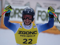 Pietro Zazzi of Team Italy competes in the Audi FIS Alpine Ski World Cup, Men's Super Giant race on Saslong Slope in Val Gardena, Bozen, Ita...