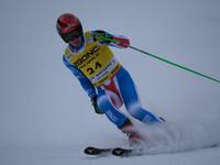 Blaise Giezendanner of Team France competes during the Audi FIS Alpine Ski World Cup, Men's Super Giant race on Saslong Slope in Val Gardena...