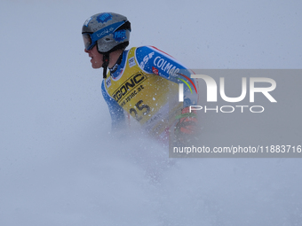 Florian Loriot of Team France competes during the Audi FIS Alpine Ski World Cup, Men's Super Giant race on Saslong Slope in Val Gardena, Boz...