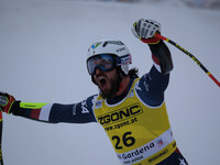 Jared Goldberg of Team United States competes in the Audi FIS Alpine Ski World Cup, Men's Super Giant race on Saslong Slope in Val Gardena,...