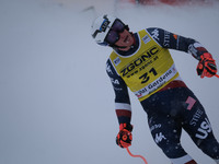 Sam Morse of Team United States competes during the Audi FIS Alpine Ski World Cup, Men's Super Giant race on Saslong Slope in Val Gardena, B...