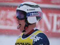 Sam Morse of Team United States competes during the Audi FIS Alpine Ski World Cup, Men's Super Giant race on Saslong Slope in Val Gardena, B...