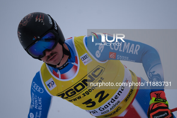 Nils Alphand of Team France competes during the Audi FIS Alpine Ski World Cup, Men's Super Giant race on Saslong Slope in Val Gardena, Bozen...