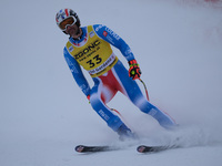 Adrien Theaux of Team France competes during the Audi FIS Alpine Ski World Cup, Men's Super Giant race on Saslong Slope in Val Gardena, Boze...