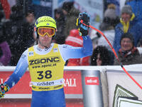 Christof Innerhofer of Team Italy competes during the Audi FIS Alpine Ski World Cup, Men's Super Giant race on Saslong Slope in Val Gardena,...