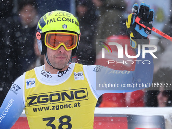 Christof Innerhofer of Team Italy competes during the Audi FIS Alpine Ski World Cup, Men's Super Giant race on Saslong Slope in Val Gardena,...