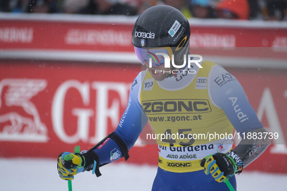 Nicolo Molteni of Team Italy competes during the Audi FIS Alpine Ski World Cup, Men's Super Giant race on Saslong Slope in Val Gardena, Boze...