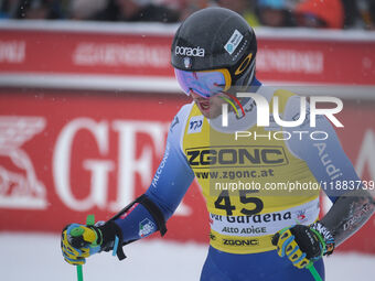 Nicolo Molteni of Team Italy competes during the Audi FIS Alpine Ski World Cup, Men's Super Giant race on Saslong Slope in Val Gardena, Boze...