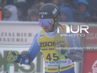 Nicolo Molteni of Team Italy competes during the Audi FIS Alpine Ski World Cup, Men's Super Giant race on Saslong Slope in Val Gardena, Boze...