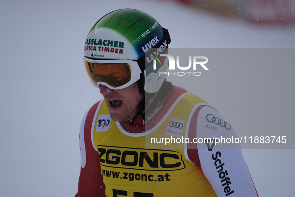 Otmar Striedinger of Team Austria competes during the Audi FIS Alpine Ski World Cup, Men's Super Giant race on Saslong Slope in Val Gardena,...