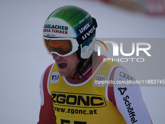 Otmar Striedinger of Team Austria competes during the Audi FIS Alpine Ski World Cup, Men's Super Giant race on Saslong Slope in Val Gardena,...